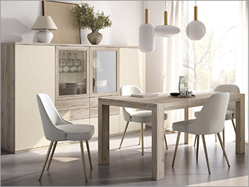 Conjunto muebles y sillas comedor