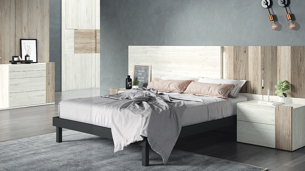 Dormitorio moderno con composición modular para matrimonio